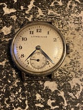 Vintage Longines Stainless Steel Mechanical 1940s Lady  s Swiss Watch