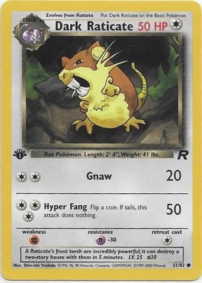 Dark Raticate 51/82 Team Rocket Regular