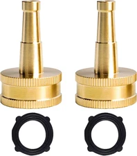2Pack 2" Jet Sweeper Brass Nozzle for Garden Hose, Heavy Duty Water Hose Sweeper