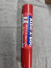 The image displays a vintage Ride-A-Bog plastic sled 36” Long