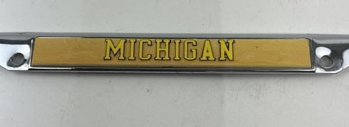 Michigan Wolverines Chrome Plated License Plate Frame - Picture 2 of 4