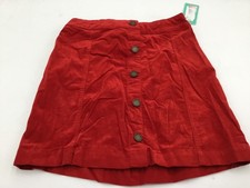 Cooper Key Girls Pull On Elastic Waist Corduroy Mini Skirt Red Large