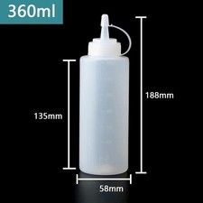 8-24oz Plastic Clear Squeeze Squeezy Sauce Bottle Mayo Dispenser Bottles UK***