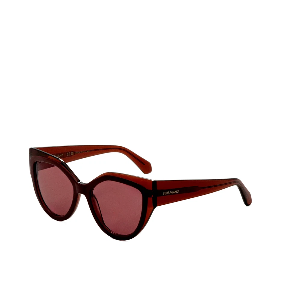Gafas de sol Ferragamo para mujer 53 mm transparentes borgoña SF2004S-618-53