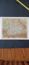 CARTE ROUTIÈRE ALLEMANDE AVANT GUERRE époque nazie. Bavière, Munich, Augsbourg. Aigle national / embelem