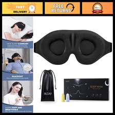 Luxury 3D Sleep Eye Mask for Side Sleepers, Zero Pressure Light Blocking Blindfo