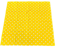 Scarf Yellow with White Polka Dots  Trim Ray Strauss 21 x 21 inches Square