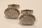 ELEGANT 14K WHITE GOLD CUFFLINKS 1960s — photo 1