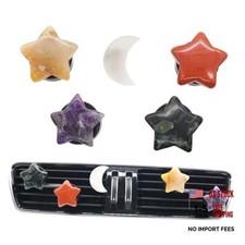 Boho Car Decor - Stars Moon Air Vent Clips - Refillable Car Fresheners - 5pcs