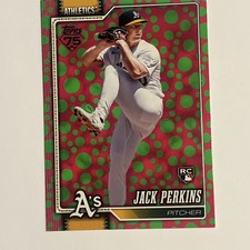 Jack Perkins Rookie 2026 Topps Series 1 Easter Holiday Polka Dot Athletics #206