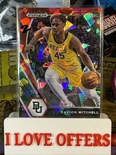 2021 Panini Prizm Draft Picks Red Cracked Ice Davion Mitchell Rookie #13 Bears 2