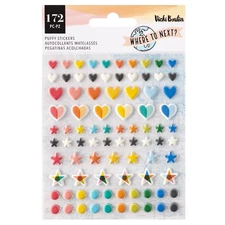 Vicki Boutin Where To Next Mini Puffy Stickers-172 Pieces - 3 Pack