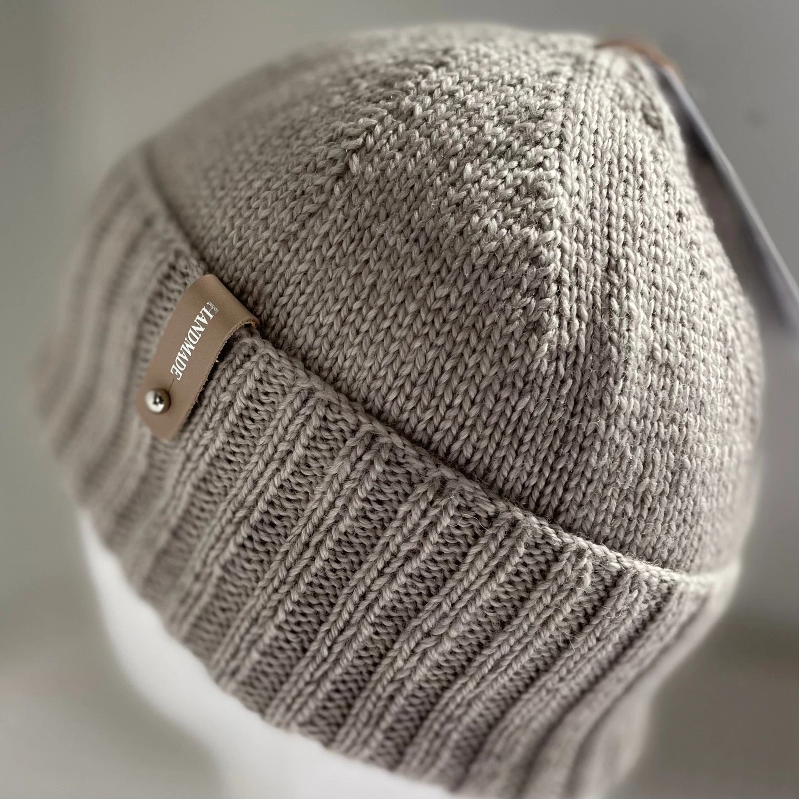 Arcadia Classic Hand Knitted Beanie - Oyster