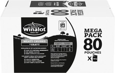 WINALOT Meaty Chunks Adult Wet Dog Food Mixed in Gravy Beef Chicken Lamb 80X100g 3.72 per kilo