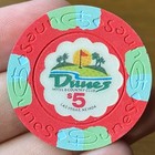 Dunes Casino Las Vegas Nevada $5 Uncirculated House Mold Chip 1989 — photo 2