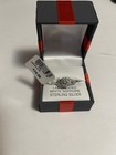 Lab-Created White Sapphire Ring 925 Sterling Silver Size 7 with earrings — photo 2