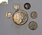 Peace Dollar+Mercury&Roosevelt Dime+Jefferson Nickel ~ Junk 90%+35% Silver Lot