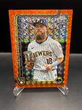 2025 Topps Chrome Drew Avans Orange Geometric Refractor /25 #47