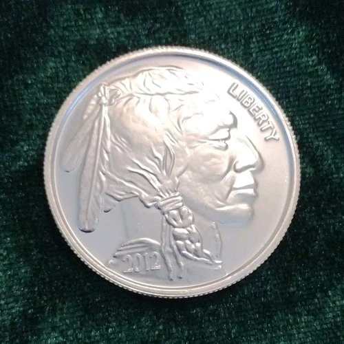 2012 1 oz .999 Fine Silver Buffalo Silvertowne Round with Capsule, Uncirculated