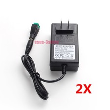 2X 12V 5A 5 amp 60W DC POWER Supply ADAPTER Transformer LED Strip Light CCTV PC