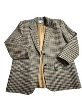 Vintage Pendleton Knockabouts 100 Virgin Wool Tweed Plaid Blazer Mens Large