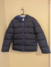 Faded Glory Kids Puffer Jacket XXL 18 Blue Sapphire Hooded Winter Coat NWT