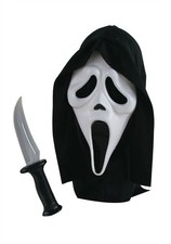 Scream Mask Horror Knife Halloween Creepy Prop Costume Decor