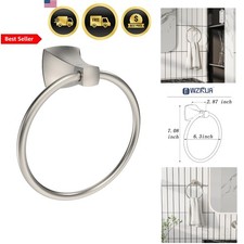 Towel Ring Wall Mount for Bathroom Kitchen Brushed Nickel Stainless Steel