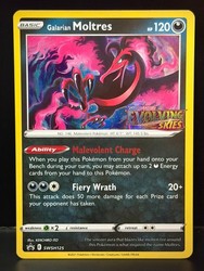 Galarian Moltres SWSH125 Prerelease Promo Holo