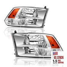 Headlight Assembly for 2009 2010 2011 2012 2013 2014 Chrome Housing Amber Side