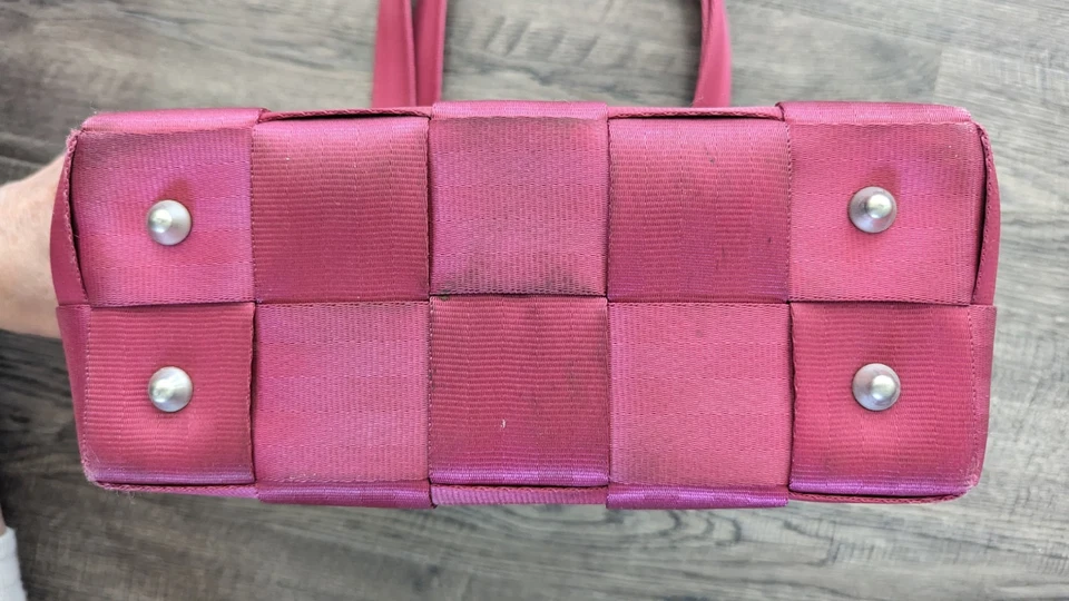 Harveys Cinturón de Seguridad Cartera Bolso de Hombro Rosa Doble Correa Cremallera Bolso Foto 3 de 4