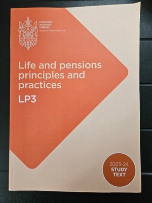 LP3 - Life and pensions principles and practices - 2023-2024 Study Text