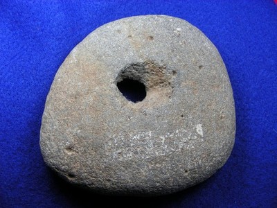 LARGE NET SINKER 4-1/4'' WASHINGTON Authentic Indian Relics