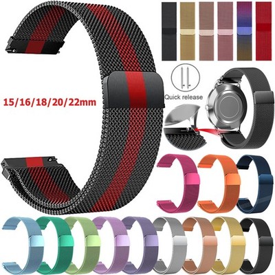 Magnet Milanese Loop Edelstahl Armband 16mm 18mm 20mm 22mm Ersatz Uhrenarmband
