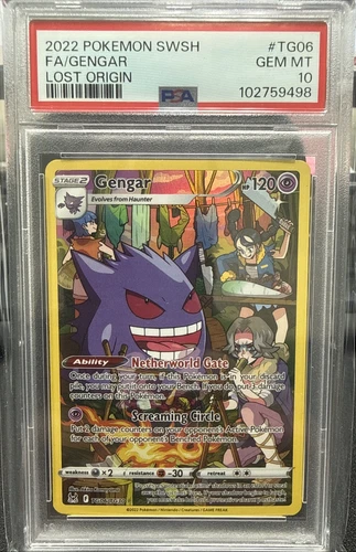 2022 Pokemon SWSH Lost Origin #TG06 FA/ Gengar PSA 10