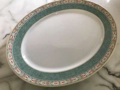 Wedgwood Home Azteken große ovale Servierplatte 38 x 29,5 cm