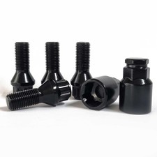 Felgenschlösser M14x1,5 28mm Kegelbund 60° schwarz für Citroën Fiat Ford Lancia
