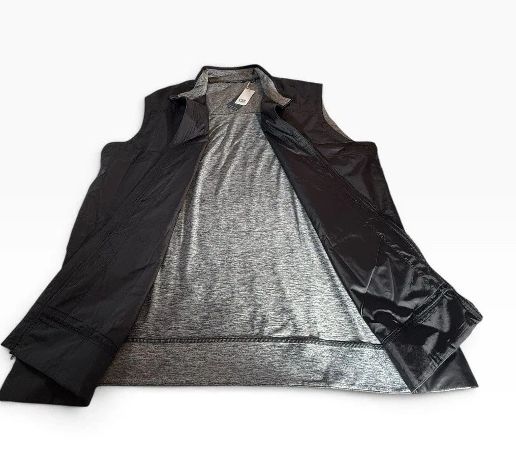 Cutter & Buck Stealth Eco Hybrid Quilted Full Zip Vest Blk/Gray xpt logo 4XLT - product detail image 12