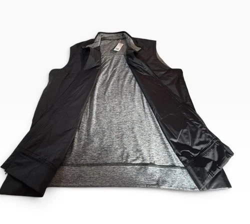 Cutter & Buck Stealth Eco Hybrid Quilted Full Zip Vest Blk/Gray xpt logo 4XLT image 12