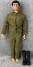 Vtg 1964 GI Joe Man Of Action Figure Scar Face Brown Flocked Hair Blue Eyes