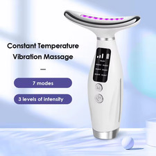 7 Color LED Face Neck Massager Vibration Skin Care Lifting Beauty Device