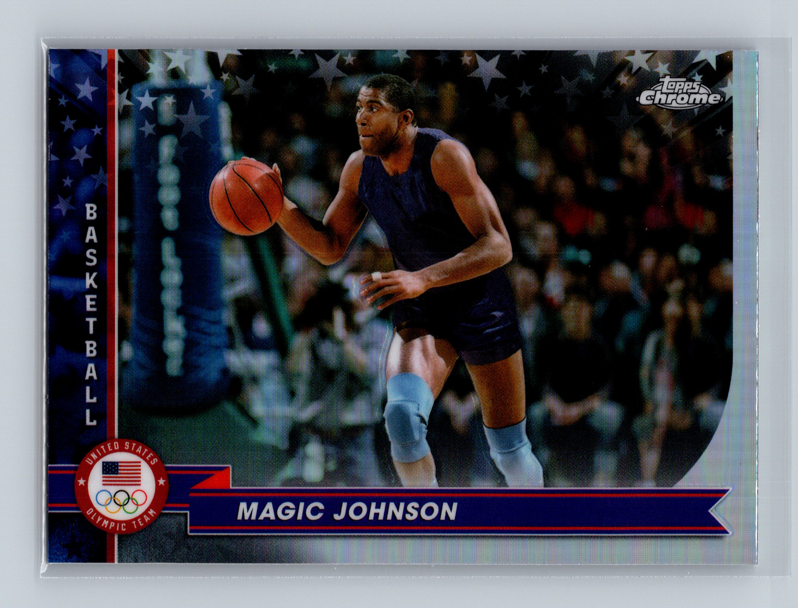 2024 Topps Chrome U.S. Olympic & Paralympic Hopeful Refractor Magic Johnson #187