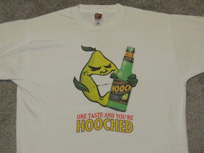 Vtg 90s HOOCH Hoopers Alcohol Lemonade T-SHIRT Mens XL Beer Seltzer Mike's Drink