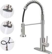 Kitchen Faucets with Pull Out Sprayer Commercial Spring Sink Faucet Stainless St