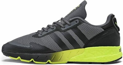 adidas Originals ZX 1K BOOST Casual Shoes Grey/Black/Solar Yellow