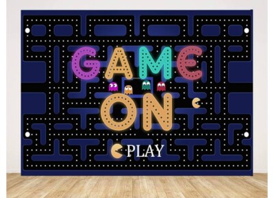 Pac-Man Back Drop For Parties Game On Party Backdrop Size 7ft By 5ft Large