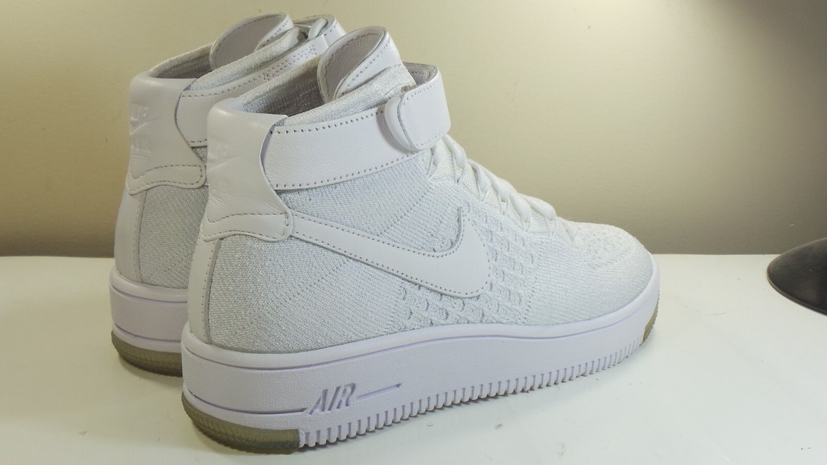 air force 1 flyknit white high