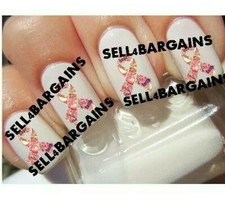 Faith Love Hope Peach Ribbon Uterine Edometrial Cancer AwarenessNail Art Decals