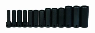 Williams MS-12-13H 3/8 Drive Deep Impact Socket Set 6 Point Metric Set,13 Pieces