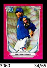 1-2014 BOWMAN CHROME PINK WAVE REFRACTOR ALBERTO TIRADO PHILLIES /65 QTY